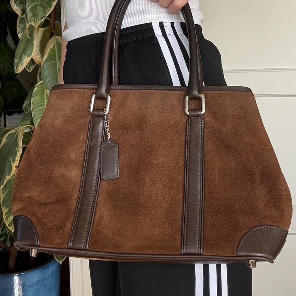Vintage Coach Brown Suede Bag